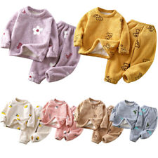 Conjunto de pijama unissex infantil roupa de dormir roupa íntima estampa lã cor sólida comprar usado  Enviando para Brazil
