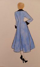 Modezeichnung 1949 mantel gebraucht kaufen  München