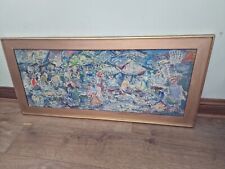 Aprox 41x19" Large Oil Canvas Antique artwork Abstract 7499.99p Damaged Gilt see for sale  Shipping to South Africa