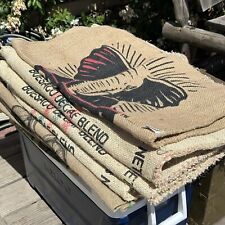 Lot coffee burlap for sale  Shipping to Ireland