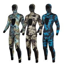 Usado, Roupa de mergulho camuflada manga longa com capuz 2 peças neoprene submersível comprar usado  Enviando para Brazil