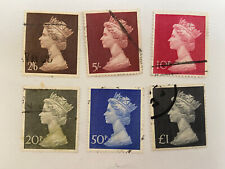 MITAD DE PRECIO AHORA: Estampillas postales de alto valor vintage de la reina Isabel II GB 1969-1972 segunda mano  Embacar hacia Argentina