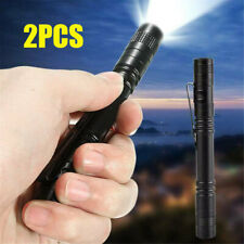 2x 3000LM Flashlight Small LED Torch Light Mini Super Bright Penlight W/Clip, used for sale  Shipping to South Africa