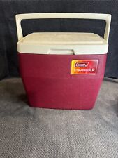 Vintage Coleman cooler red maroon Strapper II model 5274 16 Qt Made in the USA for sale  Shipping to South Africa