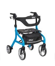 Drive Medical Nitro Sprint Rollator Walker Blue Standard Height Seat Foldable for sale  Shipping to South Africa