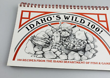 Idaho's Wild 100! Spiral Bound Cookbook Dept of Fish & Game 1990 for sale  Shipping to South Africa
