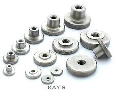 KNURLED THUMB NUTS STAINLESS STEEL HAND GRIP KNOBS M2 M2.5 M3 M4 M5 M6 M8 M10 , used for sale  Shipping to South Africa