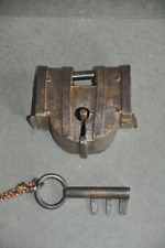 Vintage Solid Iron Unique Shape Handcrafted Heavy Padlock for sale  Shipping to South Africa