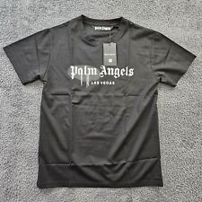 Camiseta Palm Angels logotipo gráfico poliéster masculina pequena P NOVA comprar usado  Enviando para Brazil