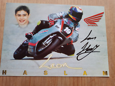 Autographed leon haslam for sale  GRIMSBY