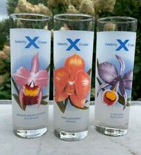 3 Celebrity Cruises Floral Cocktail Glasses King Richard Warscewiczii Recipes for sale  Shipping to South Africa