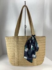 blue bag tote straw for sale  Norristown