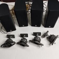 Juego de 4 altavoces de sonido envolvente Yamaha NX-E130 soportes de pared negros probados cable segunda mano  Embacar hacia Argentina