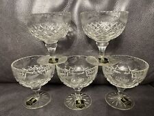 crystal champagne saucers for sale  WHITEHAVEN