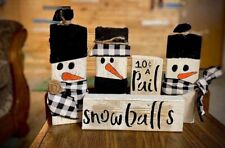 Wooden winter snowmen for sale  Cave City