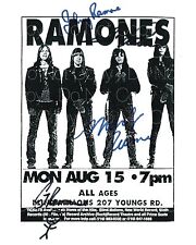 Cartaz fotográfico RP assinado pelos Ramones Johnny, Joey, CJ, Marky 8X10 , usado comprar usado  Enviando para Brazil