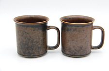 1962-1999 Arabia Finland "Ruska" Stoneware D Handled Mugs by Ulla Propcopé x 2 for sale  Shipping to South Africa