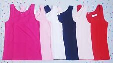 WOMEN'S STRETCHY PLAIN STRAPPY VEST LADIES TANK TOPS COTTON CAMISOLE, used for sale  Shipping to South Africa