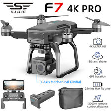 Quadricóptero cardan SJRC F7 4K PRO 5G WIFI 3KM FPV drone GPS 4K HD câmera 3 eixos comprar usado  Enviando para Brazil