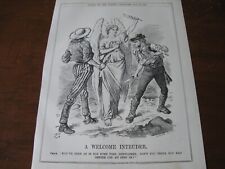 1898 Original CARTOON POLÍTICO - FACA DE GUERRA HISPANO-AMERICANA LUTA Facas de Paz comprar usado  Enviando para Brazil
