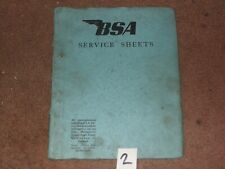 Bsa service notes for sale  KENILWORTH