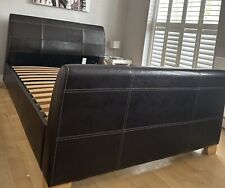 Brown leather sleigh for sale  TWICKENHAM