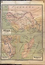 carte scolaire ancienne delagrave Afrique occidentale indo chine Madagascar  d'occasion  Marseille I