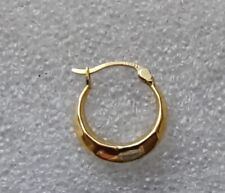 Brinco de argola pequeno vintage de ouro amarelo 18K com orelha única ((W67)) comprar usado  Enviando para Brazil