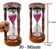 Temporizador de arena grande náutico vintage de 12" reloj de hora 60 minutos para decoración del hogar regalo, usado segunda mano  Embacar hacia Argentina