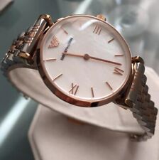Relógio feminino genuíno Emporio Armani esfregão designer ouro rosa romano AR1683 comprar usado  Enviando para Brazil