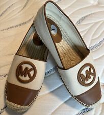 Nuevos zapatos de alpargata planos de cuero/textil para mujer Michael Kors, talla 7 segunda mano  Embacar hacia Argentina