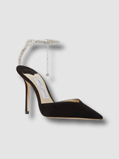 Sapatos femininos Jimmy Choo preto Saeda 100 enfeitados tamanho UE 35/EUA 5 US$ 1095 comprar usado  Enviando para Brazil