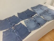 Lote de 7 pares de shorts jeans Tommy Hilfiger tamanho 6 100% algodão azul com zíper 5 bolsos comprar usado  Enviando para Brazil