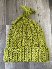 Chapéu de bebê de crochê 6 a 9 meses com franja verde oliva feito à mão crochê comprar usado  Enviando para Brazil