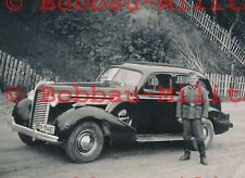 Used, R250 photo Norway Wehrmacht soldier with thick US Buick sedan USA loot car for sale  Shipping to South Africa