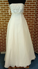 ALFRED ANGELO Ivory Strapless Lightweight Destination Wedding Dress Approx UK 8, used for sale  Shipping to South Africa