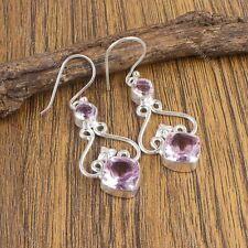 Natural Kunzite Gemstone Indian Jewelry 925 Sterling Silver Earrings For Women for sale  Shipping to South Africa