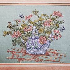 Color Charts Geranium Basket Flower Watercolor Art Adaptation Cross Stitch 00906 for sale  Shipping to South Africa