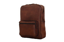 Usado, Mochila de couro 15 polegadas bolsa de ombro escritório escola laptop mochila bolsas comprar usado  Enviando para Brazil