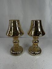 2x Gold Table Home Reflections Pre-Lit LED Mercury Glass Lamps #232 for sale  Shipping to South Africa