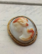 Vintage Cameo In Silver A Wonderful Cameo On A Natural Shell. Silver Frame. for sale  Shipping to South Africa