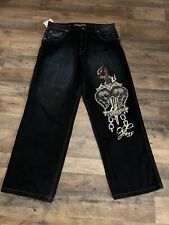 Jeans antigo DENIM SOUTHPOLE Jnco ESTILO VINTAGE Y2K TAMANHO 38x32 caveiras cybergoth comprar usado  Enviando para Brazil