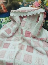 Pink patchwork quilted for sale  CHESTERFIELD