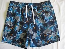 Used, Mens Swimming Shorts - Size L - Oak Valley - Blue Navy Sharks for sale  Shipping to South Africa