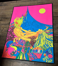 PÓSTER DE COLECCIÓN BLACKLIGHT ""Waves"" 1971 Sausalito Hippies Pareja de Neón Enamorada segunda mano  Embacar hacia Argentina