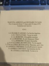 Gravação de ópera ao vivo CD2314 Arroyo Tucker D'Amore Trovatore Boheme Rusticana comprar usado  Enviando para Brazil