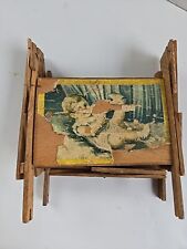 Used, Antique C.A. FENNER Wood Accordion Doll Bed Folding Original Art Pictures for sale  Shipping to South Africa