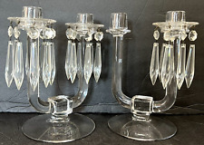 Pair glass candelabra for sale  Peru