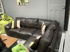 couch leather brown for sale  ALTRINCHAM