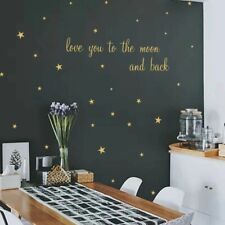 Love you to the moon and back & stars in gold / Adesivos de parede para quarto de bebê / Arte de parede comprar usado  Enviando para Brazil